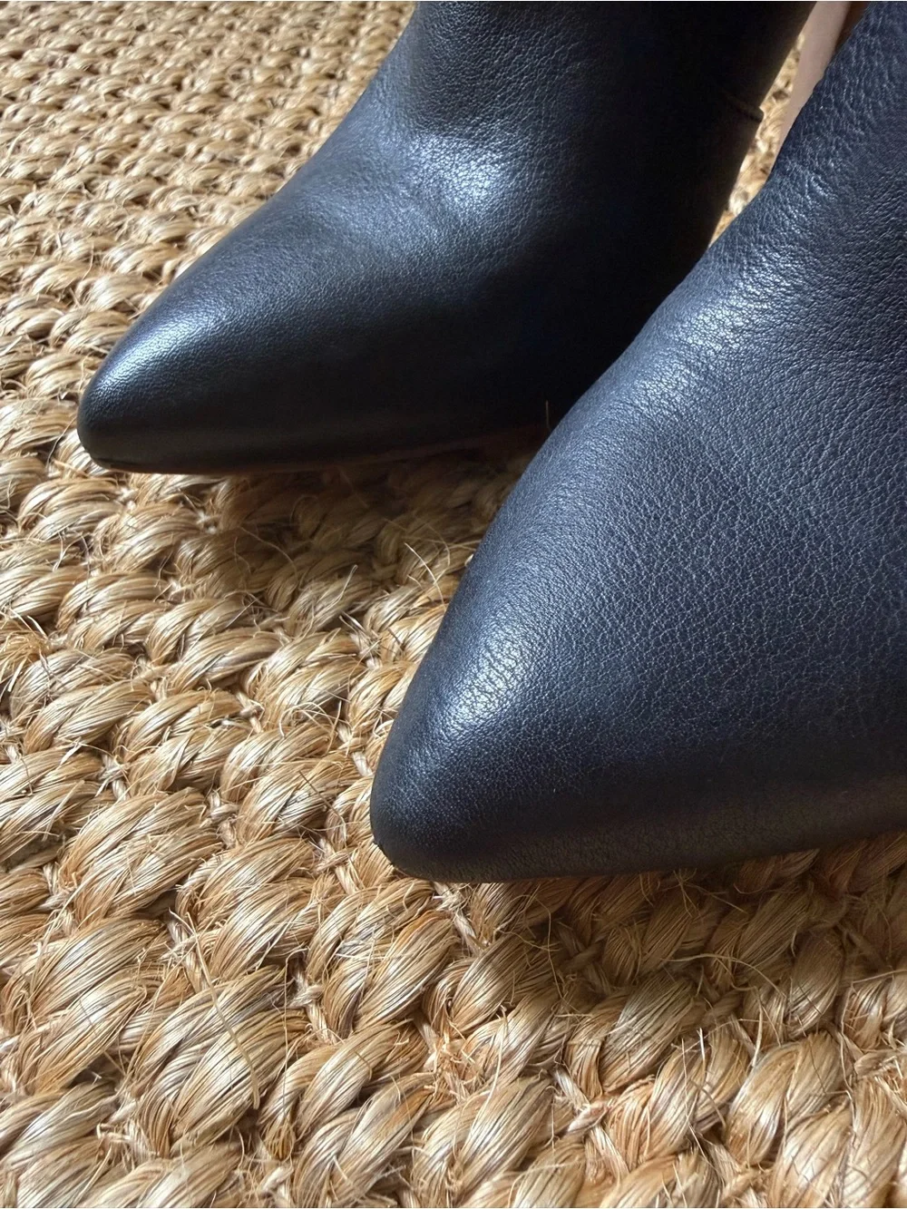 Madewell Jules Black Leather Heeled Ankle Booties